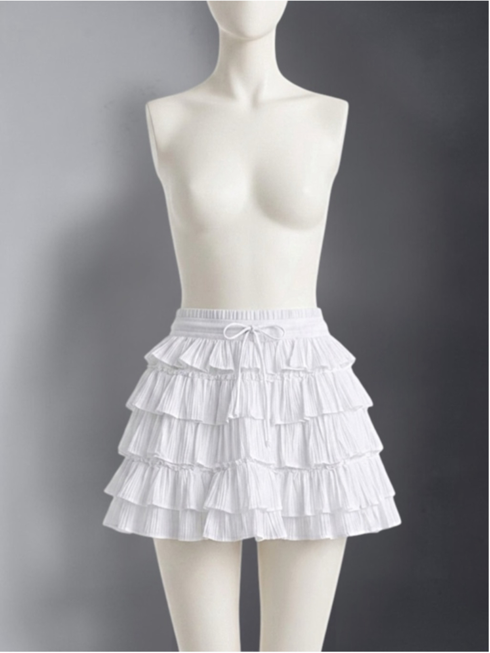 H&M Divided White Tiered Ruffle Mini Skirt – Size M - Picture 14 of 15